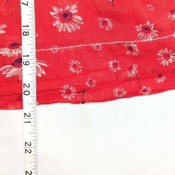 Free People | Never A Dull Moment Blouse Coral Red Peasant Floral Top | Size XS - Picture 10 of 10